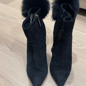 Elegant Black Suede Ankle Boots